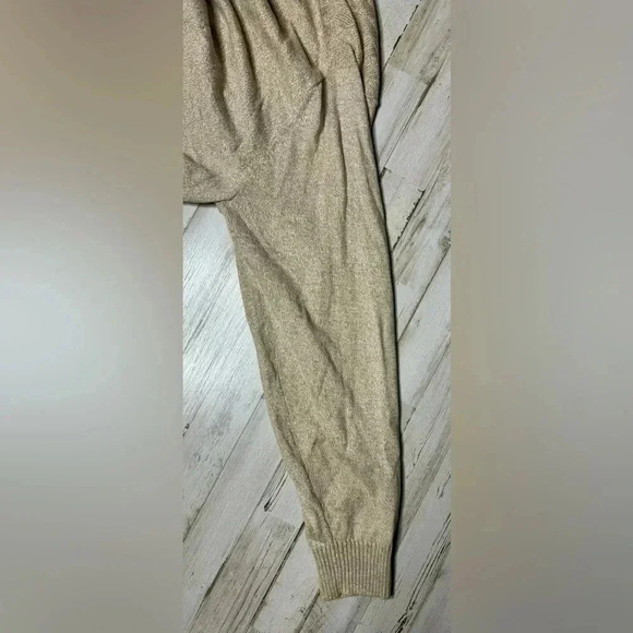 Joseph Abboud Joe Sweater Shirt Men XL Beige Quarter Neck Zip Classic Cotton - Picture 10 of 13